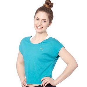 🆕Puma Blue Short Sleeve Active Crop Top